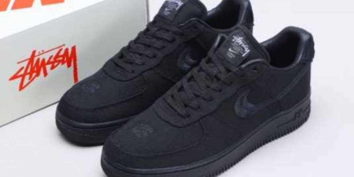 Best Selling Stussy x Nike Air Force 1 Low “Triple Black” CZ9084-001