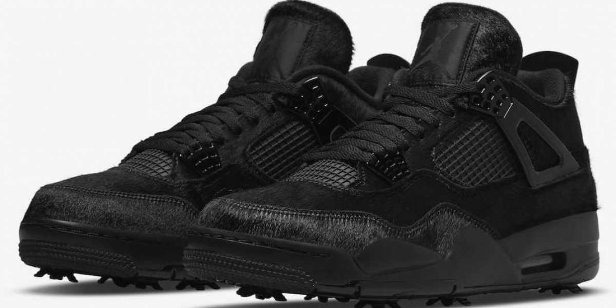 Latest Release Nike Air Jordan 4 Golf “Black Cat” Basketball Shoes CU9981-001