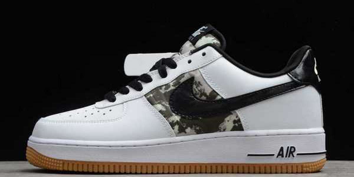 CZ7891-100 Nike Air Force 1 Low White Ripstop Camo Black Gum Cheap Sale